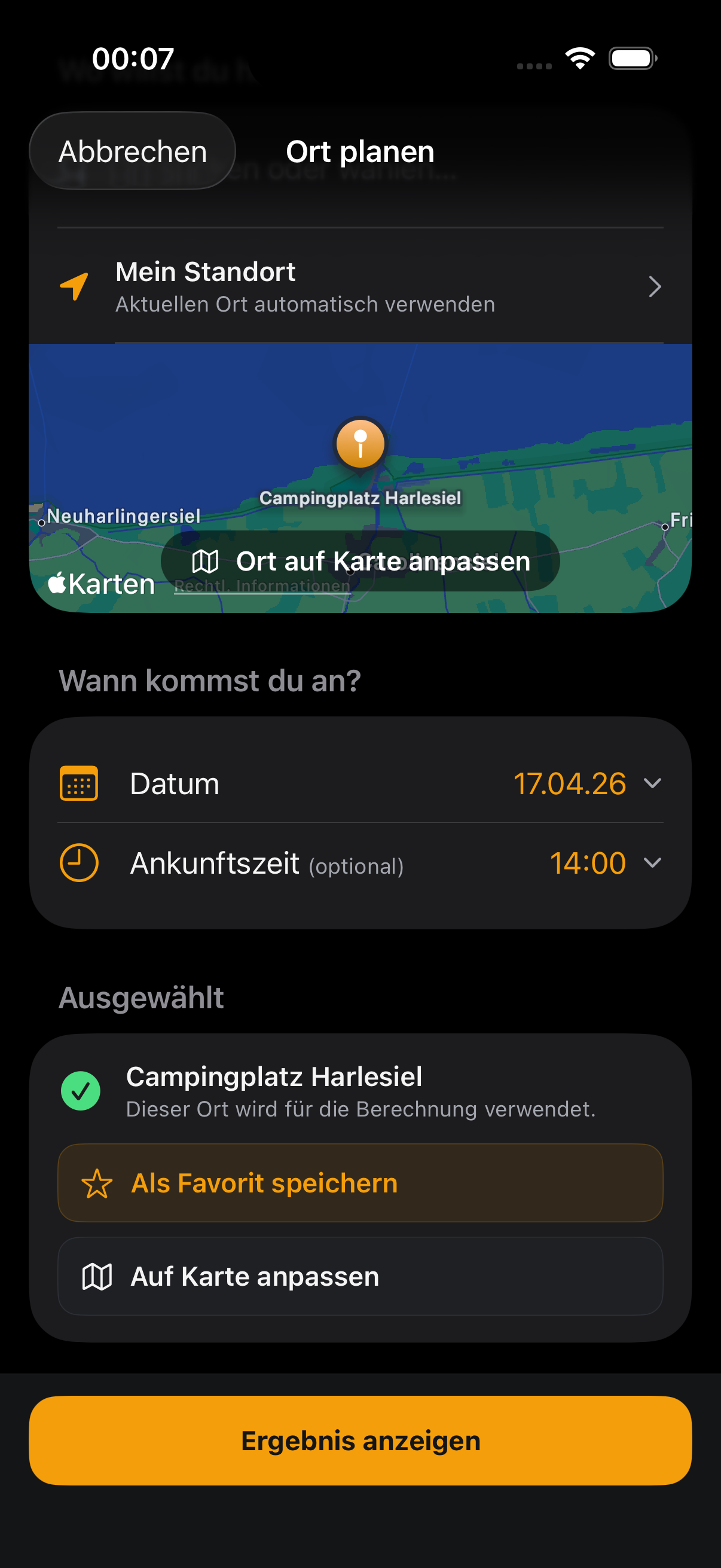 Stellplatz planen